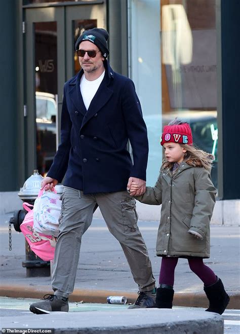 Bradley Cooper's daughter Lea, 5, steps out in a 0 Burberry coat